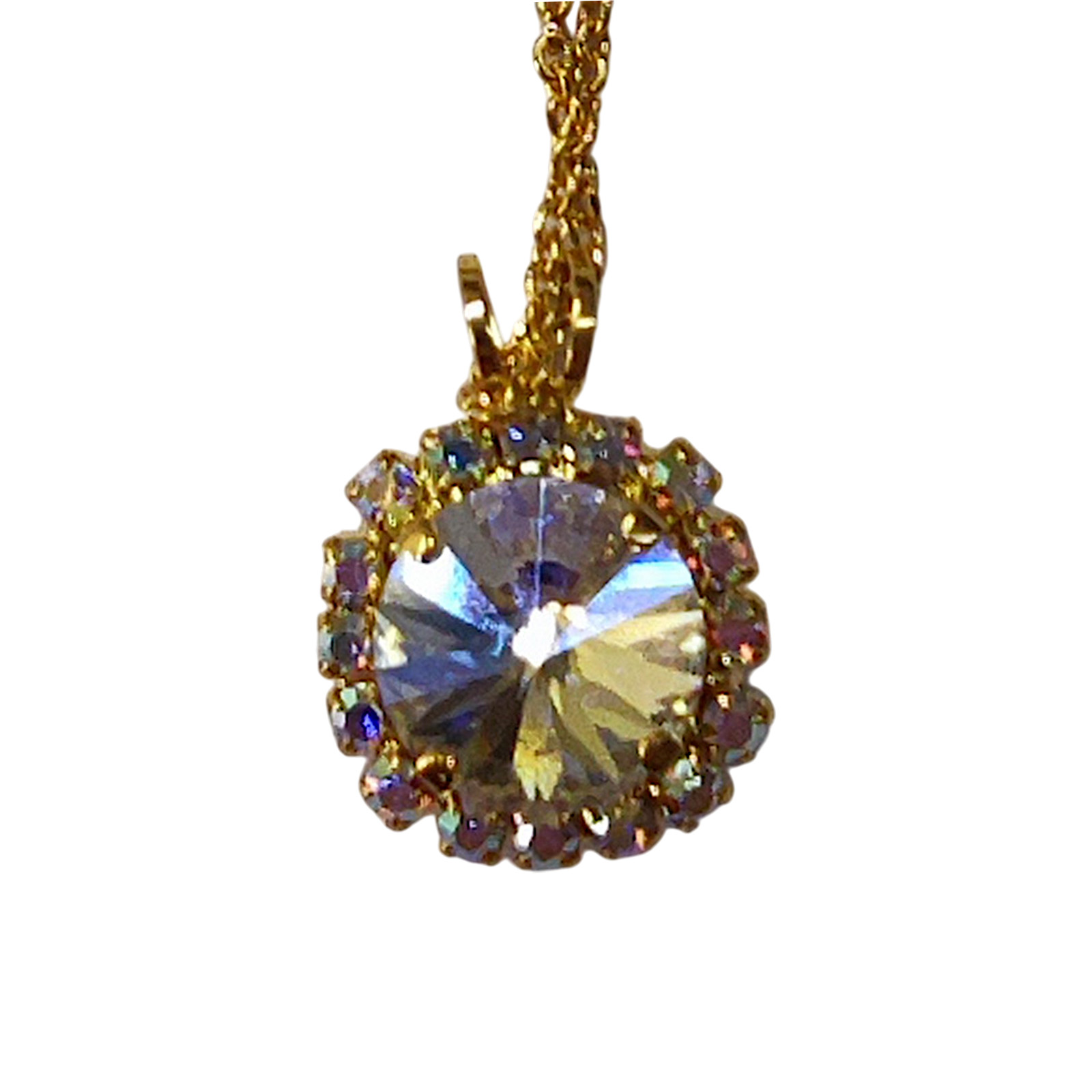 N-5137-1R-1ABMOL-YG (1) Necklace Pendant by Mariana Woman Glitzy Moonlight and AB Swarovski Crystals - Image 1