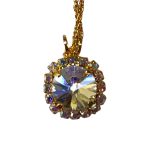 Necklace Pendant by Mariana Woman Glitzy Moonlight and AB Swarovski Crystals - Image 3
