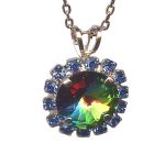 Necklace Pendant by Mariana Woman Beautiful Vitral and Sapphire Swarovski Crystals - Image 3