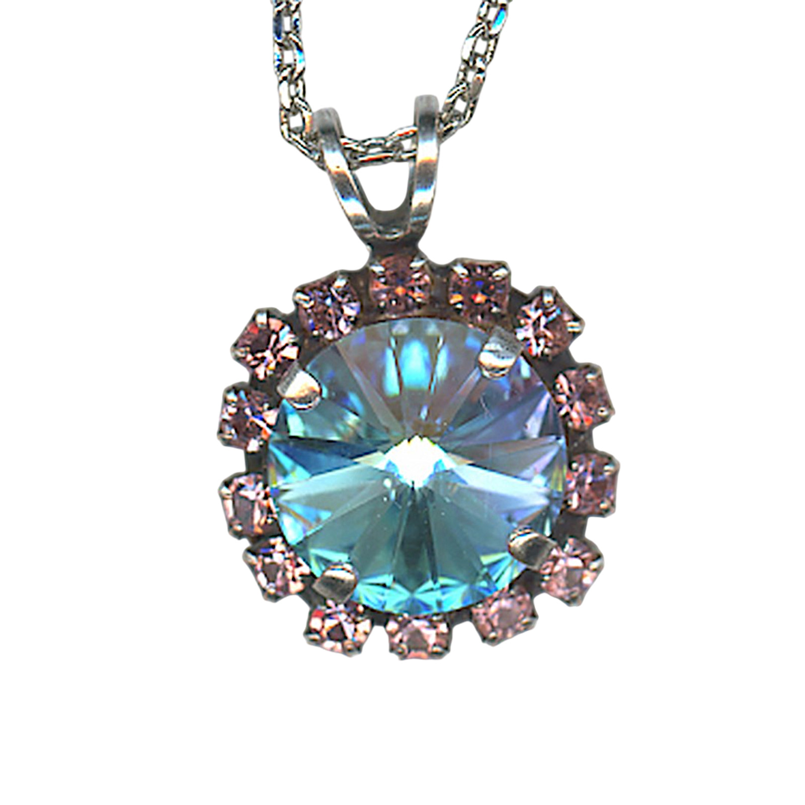 N-5137-1R-2231VL-RO (1) Necklace Pendant by Mariana Woman Alluring Vitral and Rose Swarovski Crystals - Image 1