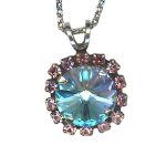 Necklace Pendant by Mariana Woman Alluring Vitral and Rose Swarovski Crystals - Image 2