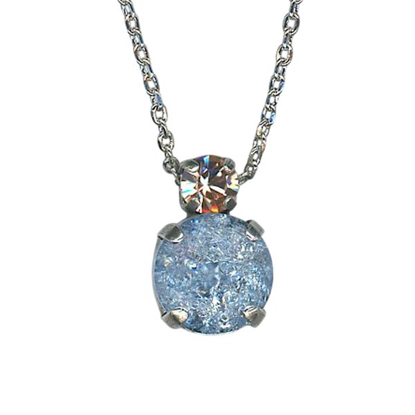 Necklace Pendant by Mariana Woman Dainty Aquamarine Ice Swarovski Crystals