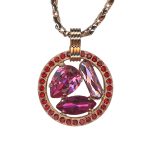 Necklace Pendant by Mariana Woman Stunning Rose and Siam Swarovski Crystals - Image 3