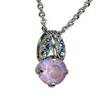 Necklace Pendant by Mariana Woman Gorgeous Lavender and Sapphire Swarovski Crystals