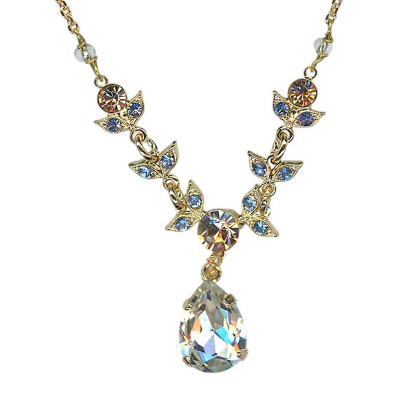 Necklace Pendant by Mariana Woman Beautiful Clear and Sapphire Swarovski Crystals