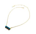Necklace Pendant by Mariana Woman Triple Heart Turquoise Swarovski Crystals - Image 4