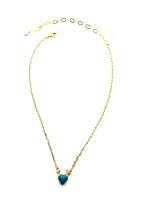 Necklace Pendant by Mariana Woman Heart Shaped Turquoise Swarovski Crystals - Image 2