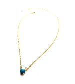 Necklace Pendant by Mariana Woman Heart Shaped Turquoise Swarovski Crystals - Image 4