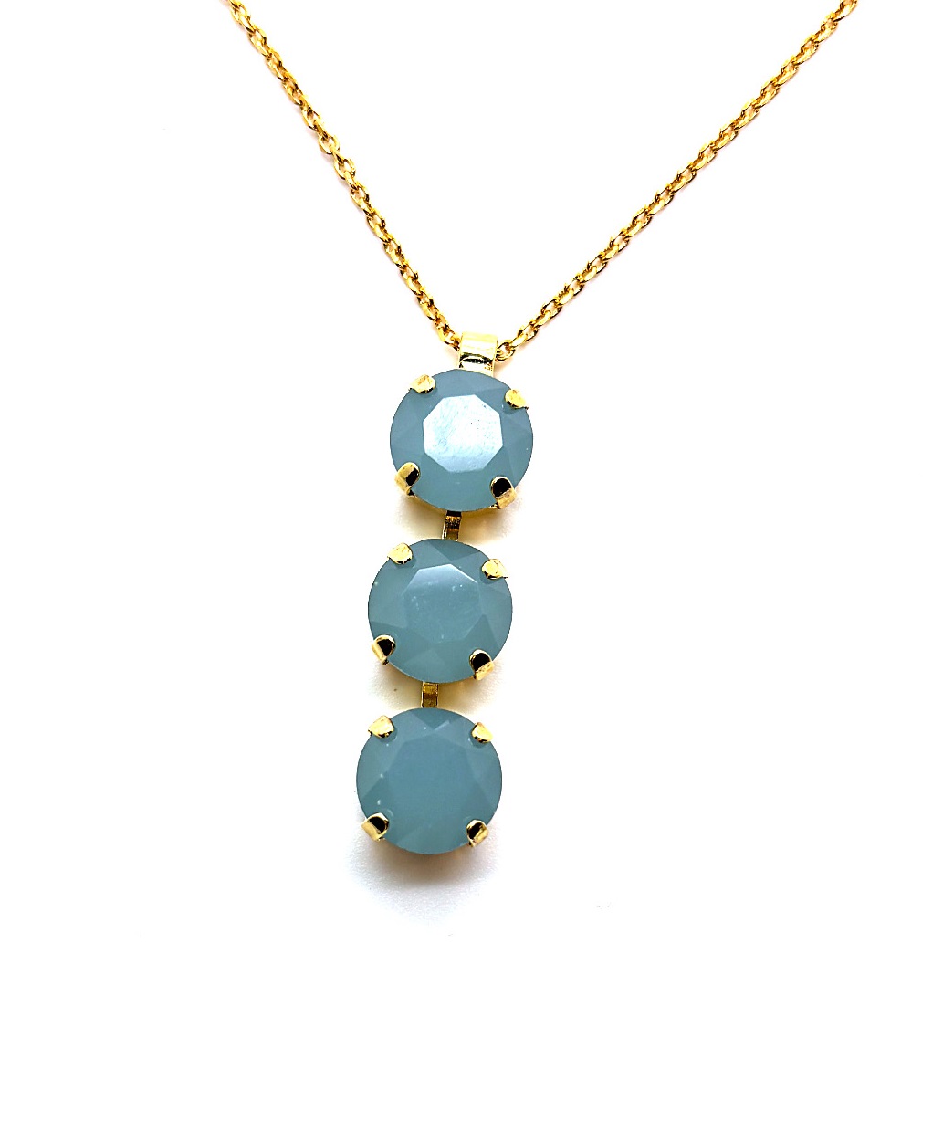 N-5448-3-052052-YG (2) Necklace Pendant by Mariana Woman Exquisite Opal Swarovski Crystals - Image 1