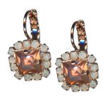 Earrings by Mariana Woman Elegant Champagne and Opal Swarovski Crystals - Image 2