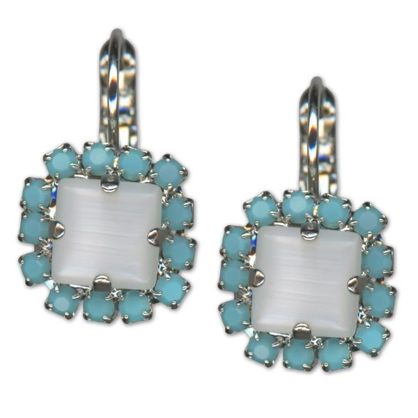 Earrings by Mariana Woman Gorgeous Opal and Turquoise Swarovski Crystals