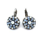 Earrings By Mariana Woman Elegant White Opal and Air Blue Opal Swarovski Crystals - Image 2