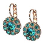 Earrings by Mariana Woman Floral Blue Zircon Swarovski Crystals