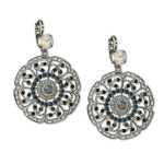 Earrings by Mariana Woman Exquisite Montana and Jet Swarovski Crystals - Image 2