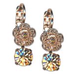 Earrings by Mariana Woman Beautiful Peach Swarovski Crystals - Image 2