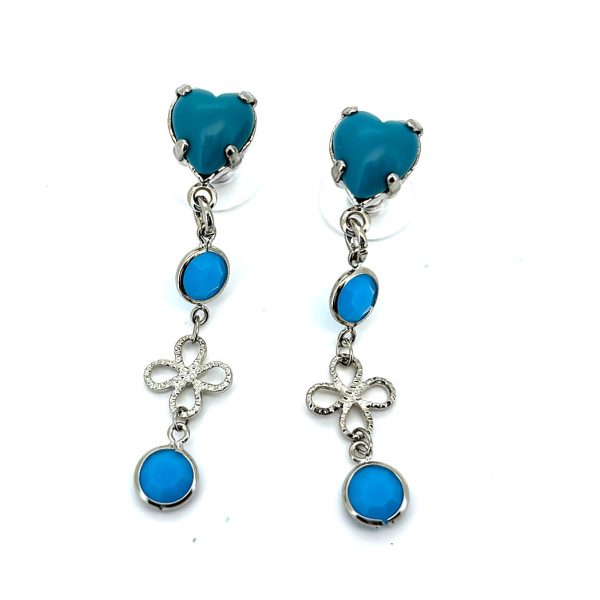 Earrings by Mariana Woman Dangling Turquoise and Opal Swarovski Crystals