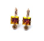 Earrings by Mariana Woman Stunning Astral Pink and Yellow Swarovski Crystals