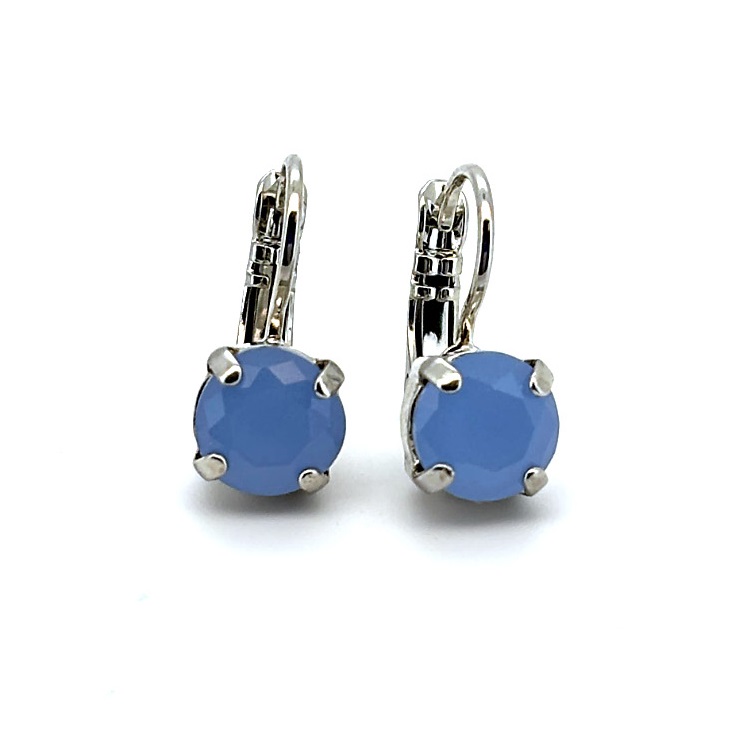 E-1440-043-RO6 (3) Earrings by Mariana Woman Dainty Blue Opal Swarovski Crystals - Image 1