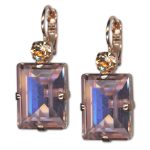 Earrings by Mariana Woman Lovely Pink and Golden Swarovski Crystals - Image 3