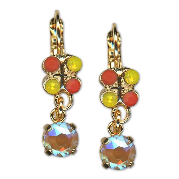 Earrings By Mariana Woman Sassy Sunset Peach and Sunshine Swarovski Crystals