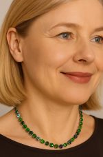 Necklace By Mariana Woman Beautiful Emerald and Olivine Swarovski Crystals-RG - Image 3