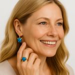Ring by Mariana Woman Heart Shaped Turquoise Swarovski Crystals - Image 3