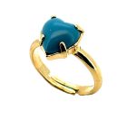 Ring by Mariana Woman Heart Shaped Turquoise Swarovski Crystals - Image 2