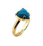 Ring by Mariana Woman Heart Shaped Turquoise Swarovski Crystals - Image 4