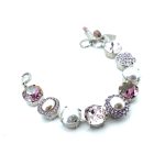 Bracelet By Mariana Woman Glamorous Violet and Pearls Swarovski Crystals-SP - Image 4