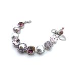 Bracelet By Mariana Woman Glamorous Violet and Pearls Swarovski Crystals-SP - Image 2