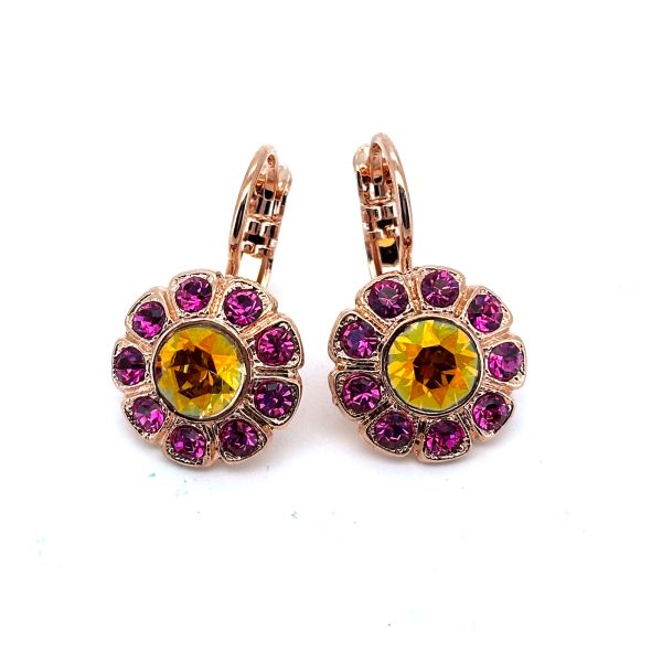 Earrings by Mariana Woman Gorgeous Fuchsia and Astral Pink Swarovski Crystals