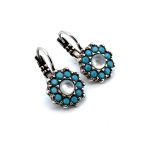 Earrings by Mariana Woman Adorable Shell Mineral and Turquoise Swarovski Crystals - Image 4