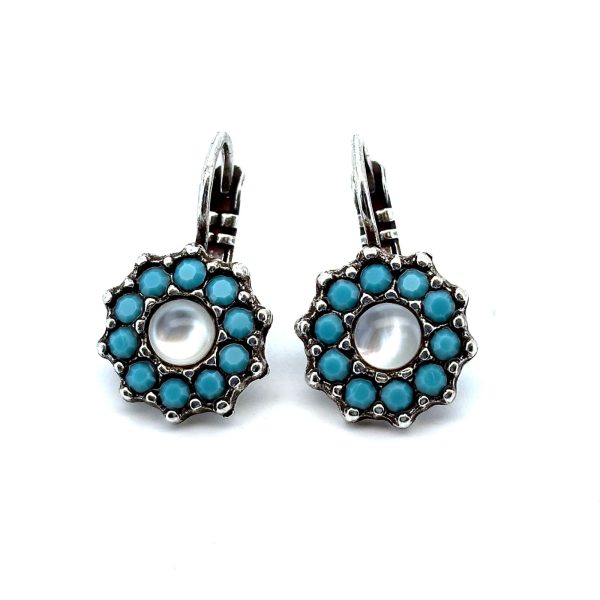 Earrings by Mariana Woman Adorable Shell Mineral and Turquoise Swarovski Crystals