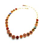 Necklace by Mariana Woman Stunning Topaz and Coral Swarovski Crystals - Image 2