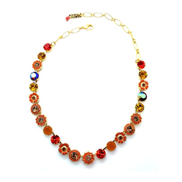 Necklace by Mariana Woman Stunning Topaz and Coral Swarovski Crystals