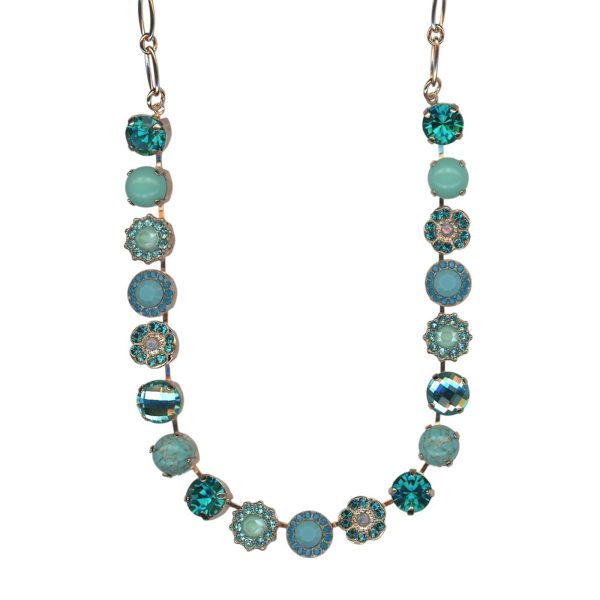 Necklace by Mariana Woman Charming Turquoise and Zircon Swarovski Crystals