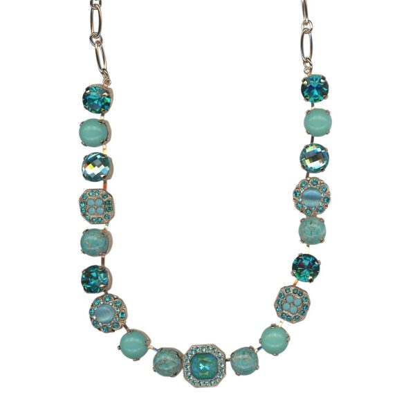 Necklace by Mariana Woman Exquisite Turquoise and Zircon Swarovski Crystals