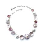 Necklace By Mariana Woman Timeless Lt. Amethyst and Pearls Swarovski Crystals - Image 4