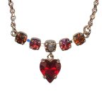 Necklace Pendant by Mariana Woman Sophisticated Siam and Topaz Swarovski Crystals
