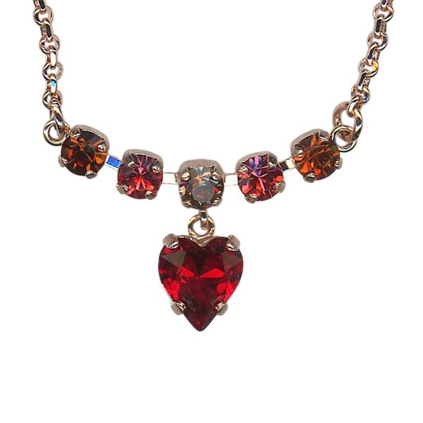 Necklace Pendant by Mariana Woman Sophisticated Siam and Topaz Swarovski Crystals