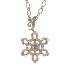 Necklace Pendant by Mariana Woman Exquisite AB and Moonlight Swarovski Crystals