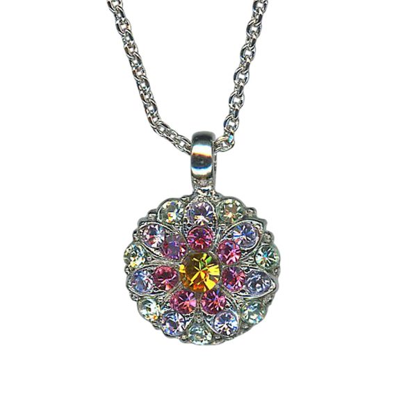 Necklace Pendant by Mariana Woman Beautiful Rose and Jonquil Swarovski Crystals