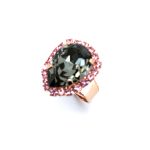 Ring by Mariana Woman Glamorous Silver Night and Rose Swarovski Crystals - Image 3