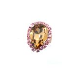 Ring by Mariana Woman Elegant Golden and Rose Swarovski Crystals - Image 3