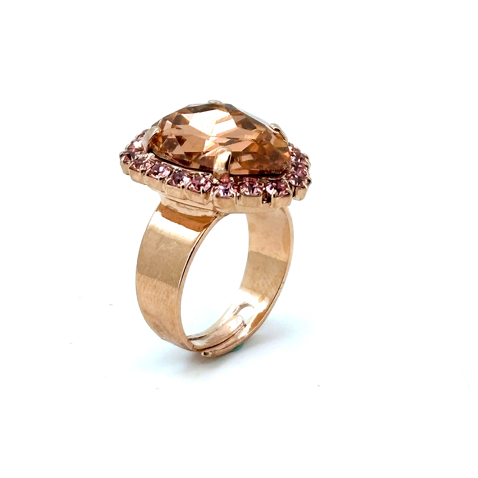 R-7098-1129-RG (3) Ring by Mariana Woman Lovely Rose Swarovski Crystals - Image 1