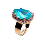 Ring by Mariana Woman Elegant Laguna and Rose Swarovski Crystals - Image 2