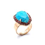 Ring by Mariana Woman Charming Aquamarine and Rose Swarovski Crystals - Image 2