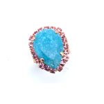 Ring by Mariana Woman Charming Aquamarine and Rose Swarovski Crystals - Image 3