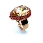 Ring by Mariana Woman Glamorous Peach and Hyacinth Swarovski Crystals - Image 3