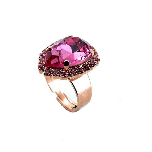 Ring by Mariana Woman Beautiful Rose Swarovski Crystals